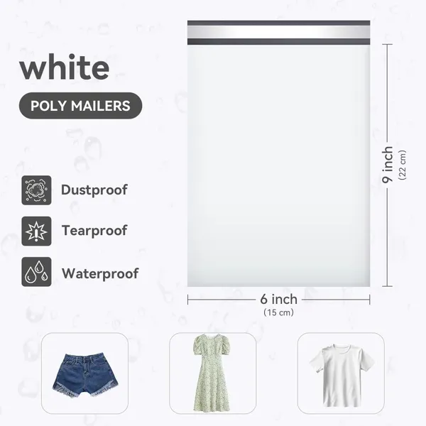 Thick Self-Seal Adhesive Waterproof Tear-Proof Shipping Mailer Courier Bag for Underwear Socks Skirts Hats Shirts Pants and Shoes and Makeup photo-2