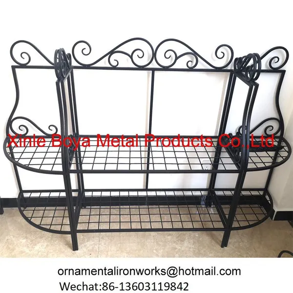 Black Free Standing Metal Plant Stand With Longevity Powder Coated