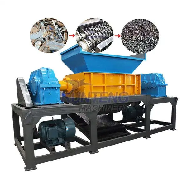 Industrial Solid Waste Crusher Garbage Crushing Equipment Waste Metal and Plastic Double Axis Shredder EPC
