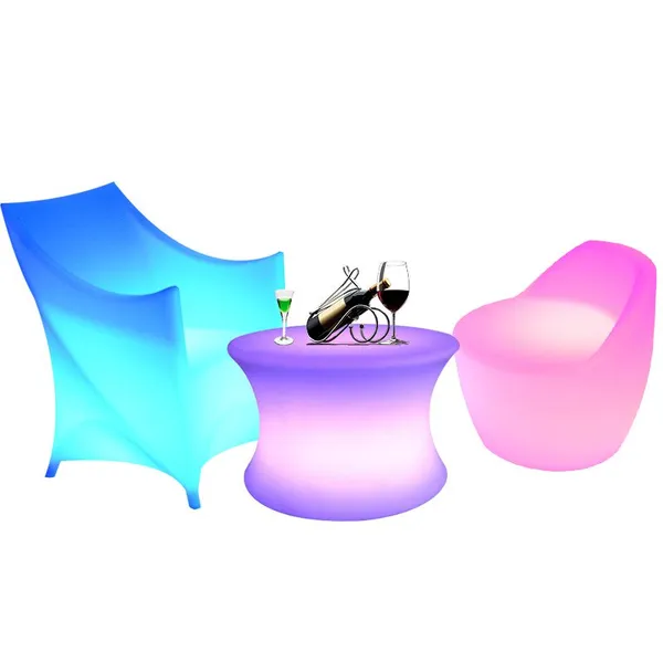 Table Et Chaises De Jardin Luminous Cube Chair/plastic Beach Loungers Outdoor Led Furniture for Garden Patio Event Party