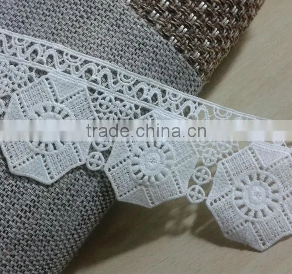 Mitaloo White Lace Trim Cotton Watersoluble Lace M08001 photo-4