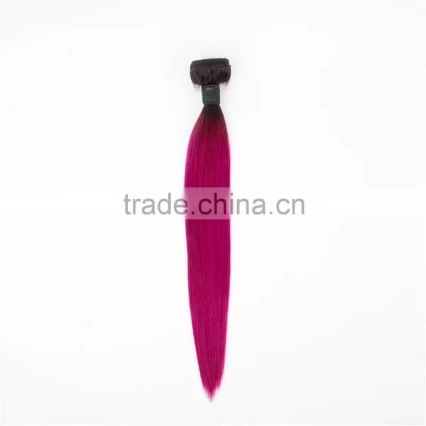 Cheap Ombre Human Hair Extension From 8" to 28" Black and Red Ombre Hair photo-4