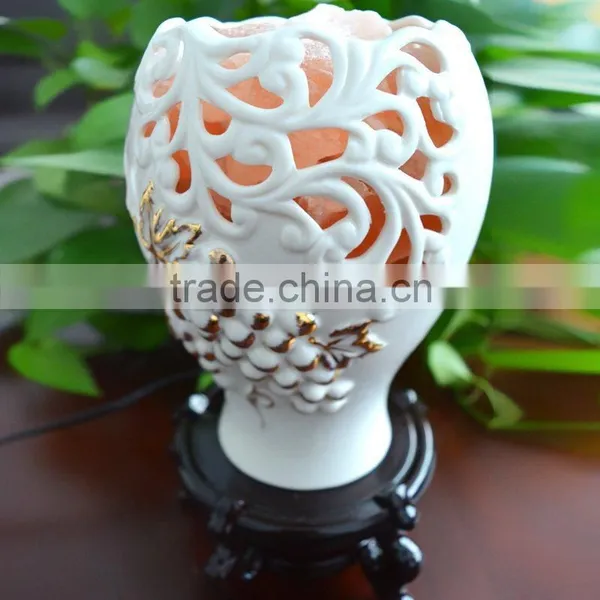 Himalayan Salt Lamp With Ceramics photo-4