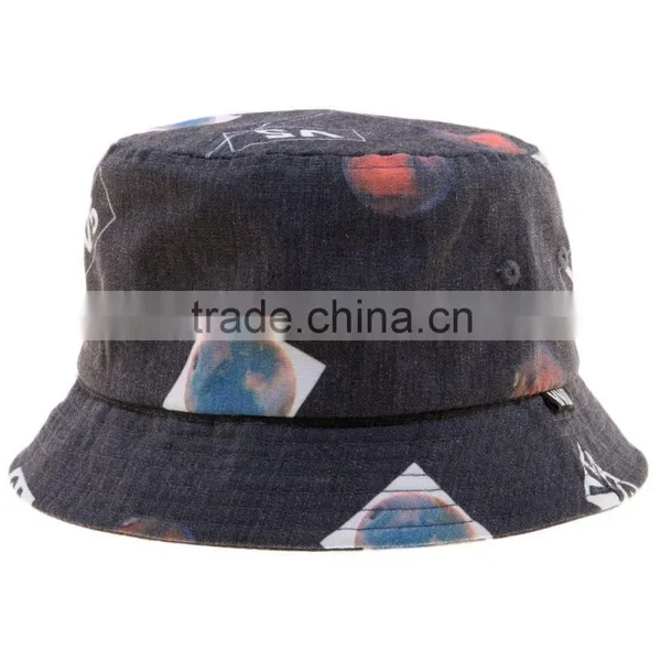 Vintage Denim Casual Bucket Hats Mens Custom Bucket Hats Bulk photo-3