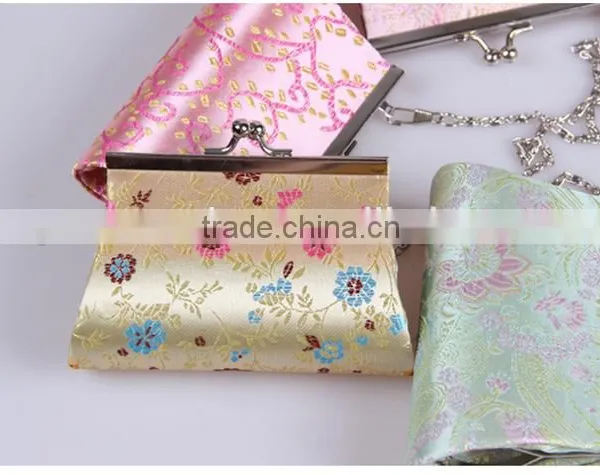 Colourful Silk Cloth Mini Bag Classical Bride Evening Bag photo-3