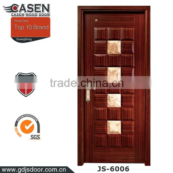 Wholesale Ebony Veneer Laminated Solid Wood Restaurant Entrance Doors photo-5