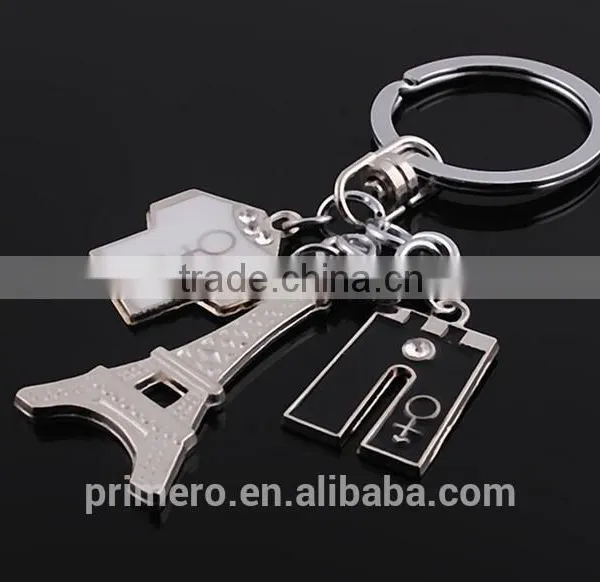 Wholesale Alloy String Clothes & Pants Pattern Eiffel Tower T-shirt Keychain photo-4