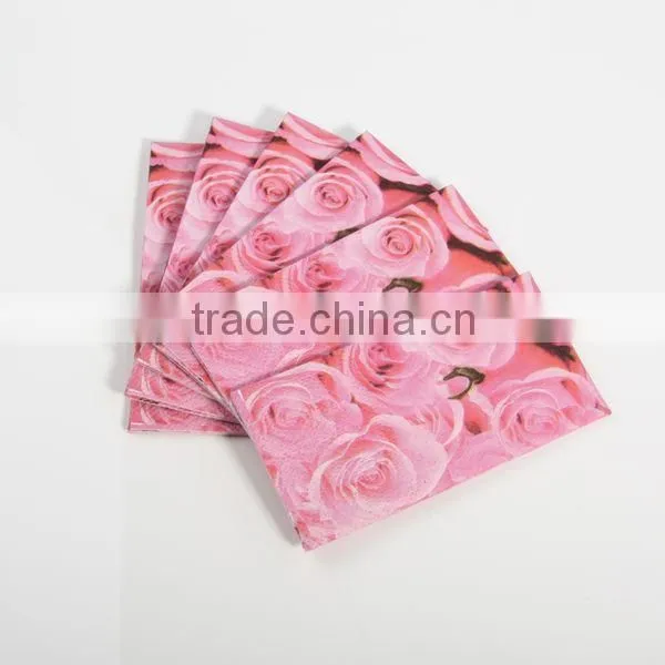 Pocket Facial Tissue Paper With Logo Printed Hankies Handkerchief photo-3