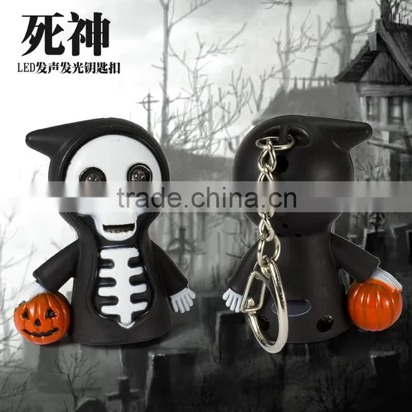 Custom Plastic Skull Led Light Keychain photo-4