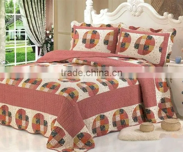 3pc Pure Cotton Double Bedspread Set in Single Bed Quilt Set