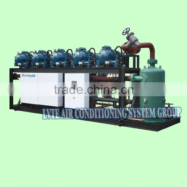 Air Cooled or Evaporating Cooling Compressor Racks Condensing Unit Refrigerant System (With Hanbell Screw Compressor)