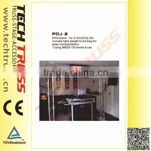 PDJ-2 Width 2.5m Height 2.4m Aluminum DJ Truss Using MB20 Truss for Lighting Decoration. photo-3