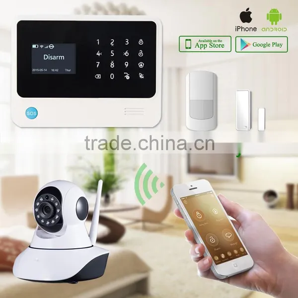 G90B security home alarm system with wifi gsm gprs 3 network control support 100 sensors easy control in APP