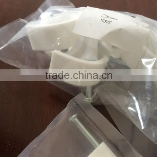 Hot Selling White Circle Nail Wire Clip/square Cable Clips 16mm photo-2
