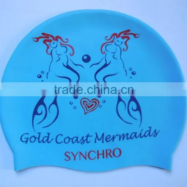 2015 Hot Selling Different Printed Styles Funny Silicone Swim Cap photo-4