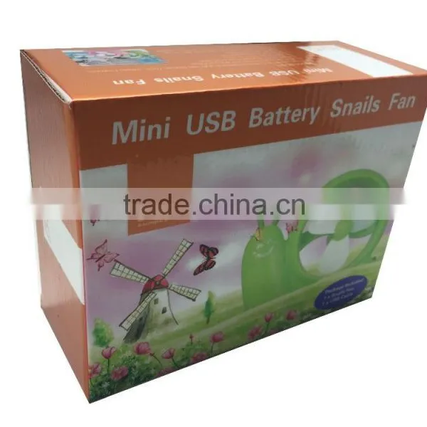 ECHO-cute USB Snail Fan/usb Electric Fan Portable Mini Handheld Heater Fan photo-5