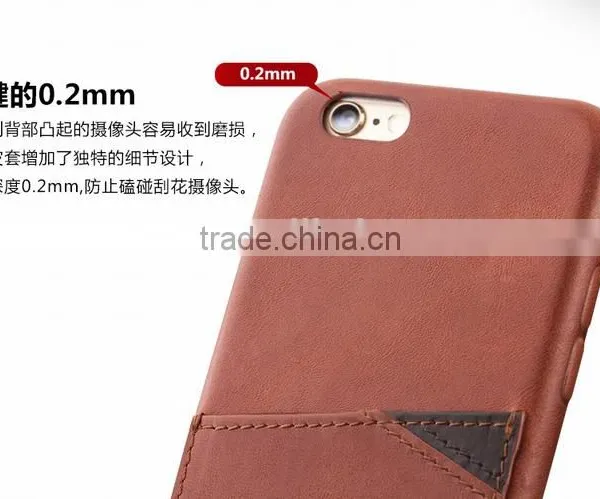 New Design Premium Business Style Leather Back Cover With Card Slot For IPhone 6 photo-5