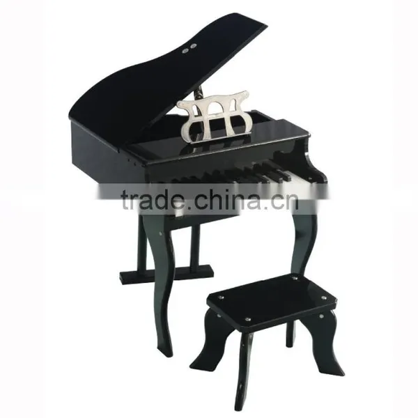Fashion 30 Key Children Black Wooden Piano, Mini Child Wooden Piano Toy