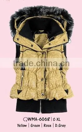 Fashion Padding Hig Waist Vest for Lady Clothing