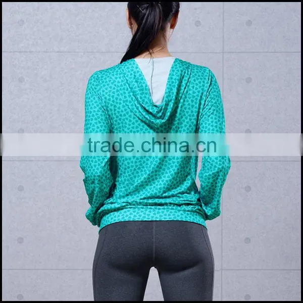 Women Thin Slim Fit Zipper Pullover Light Weight Fitness Active Athletic Workout Running Hoodie Wholesale photo-3