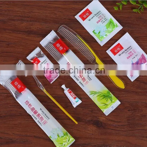 Disposable 6 Varieties Every Pack With Hotel Use Toothbrush, Shampoo, Toothpaste, Comb, Soap and Shower Gel.