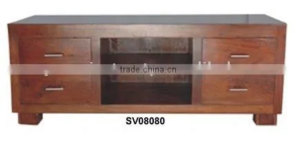 wooden living room furniture,tv stand,entertainment unit,sheesham wood furniture