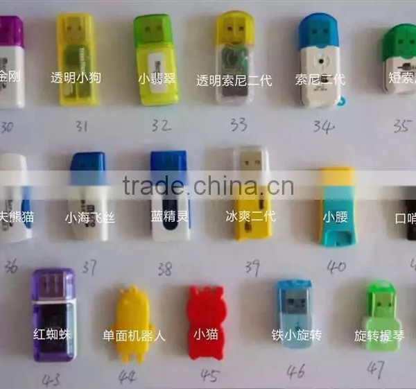 New 2016 Smart USB Card Reader,USB 2.0 Adapter Card Reader ,TF Flash Memory cardreader Free shipping