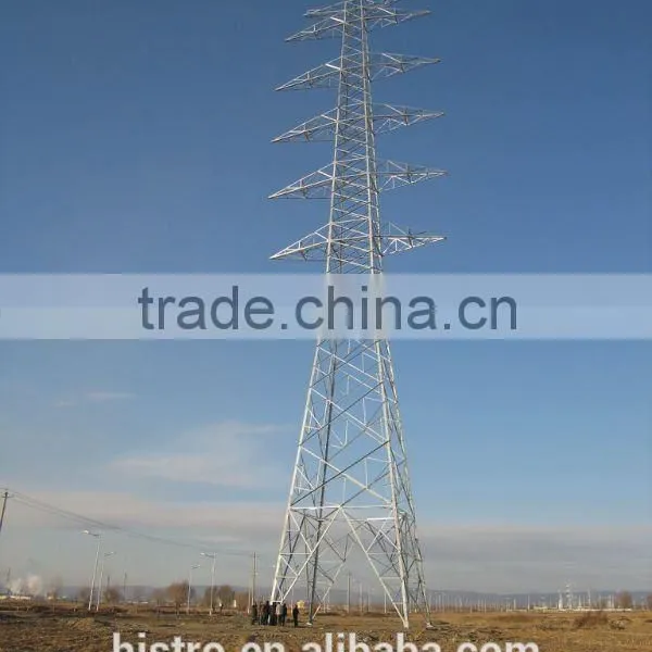 Hot-dip Galvanized 330KV Angle Steel Power Transmission Tower