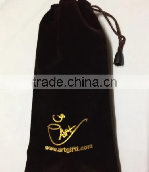 Customized LOGO Printed Chocolate Wrapping Velvet Bag Pouch photo-2