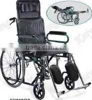 BEST QUALITY LATEST DESIGN Steel Manual High Reclinning Wheelchair FOR SALE