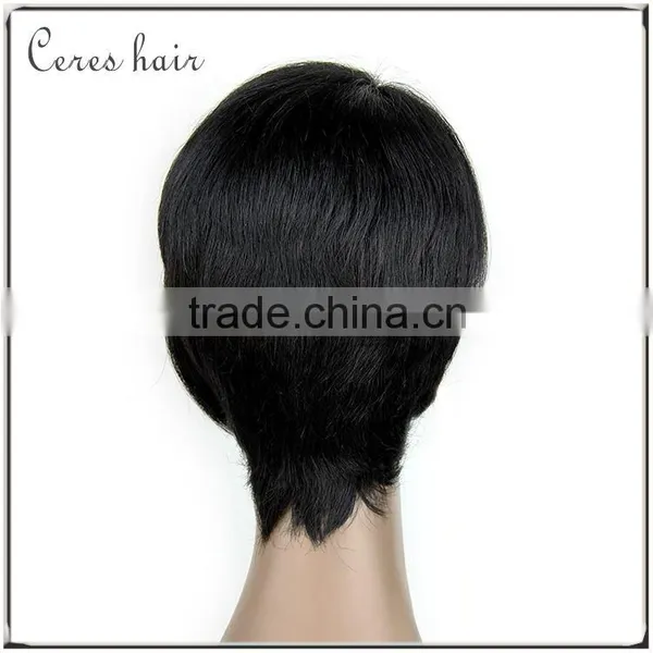 Three Tones Fashional Short Human Hair Wig British Hair Wigs for Yong Women photo-4