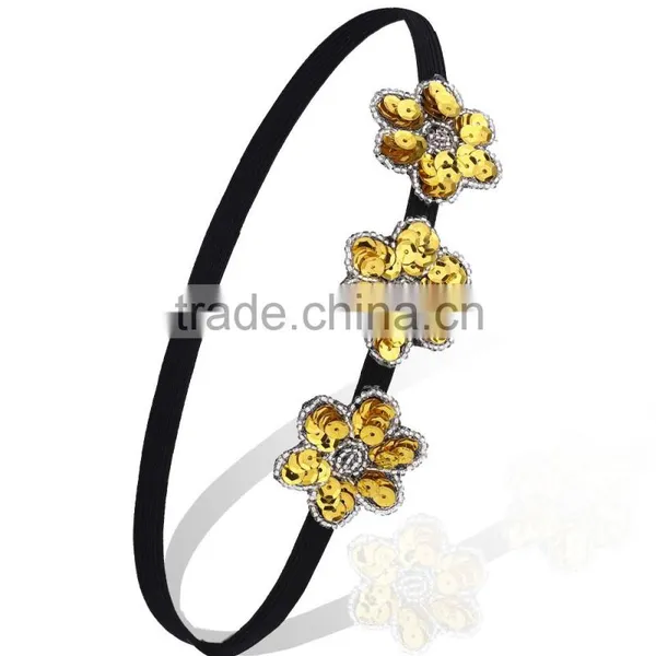 Beauty Women Lady Lace Pearl Beads Headband Hairband Elastic Hair Head Band photo-2
