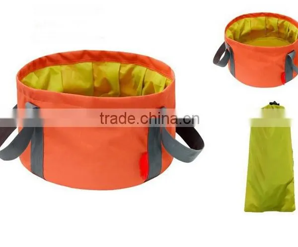 Outdoor Camping Hiking Travel Foldable Wash Basin Washing Bag Footbath New photo-6
