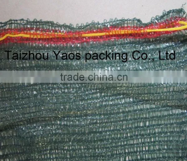 Green PE Raschel Knitted Plastic Mesh Bag Vegetables Onion Bag photo-3