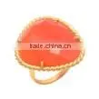 Natural Orange Chalceodny Gemstone Ring 2016