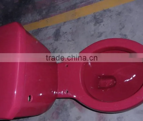 Porcelain Light Sky Blue Two Piece Toilet in China photo-3