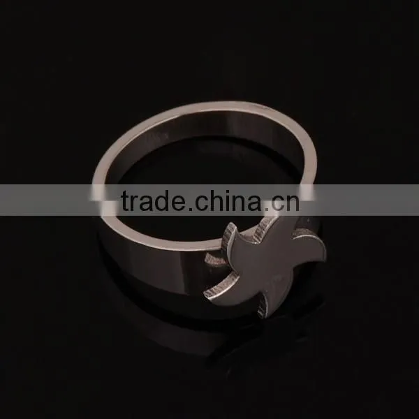 Stainless Steel Leaf Ring photo-2