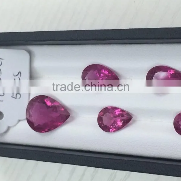Natural Pear Cut Faceted Loose Gemstone Rubellite photo-4