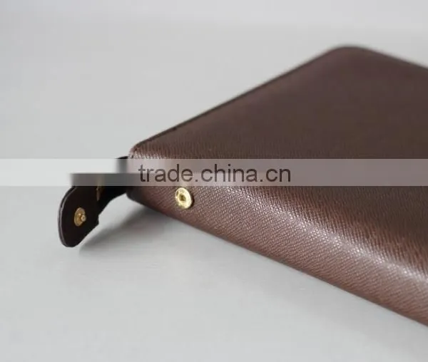 Custom Handmade pu Leather Portfolio With Zipper photo-5