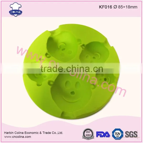 5 Sizes 3d Decorating Face Silicone Fondant Molds photo-3