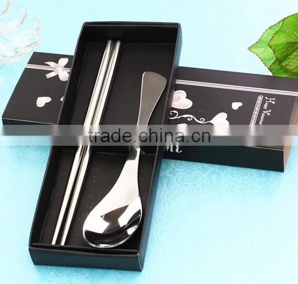 Stainless Steel Chopsticks Spoon Wedding Giveaway Gift