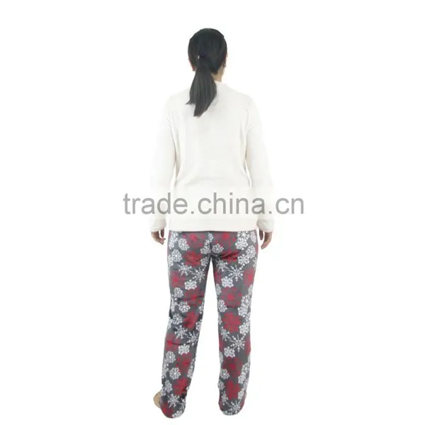 Kevince Flannel Pyjamas Set Hedgehog Emb Knitting Woman MOQ 1000set OEM Factory Directly photo-2