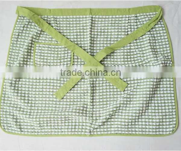 Pigment Printing Blue Waist Kitchen Apron Roll Cotton With Pocket photo-4