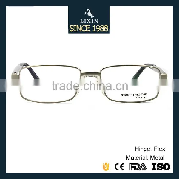 Diamond Metal Spectacle Frames With Non-slip Silicone Nose Pad and Very Light Aluminium Temples Eyewear Optical Frames RM00471 photo-2