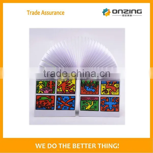 4 Sides Printing Talk Deisgn Tear off Spiral Paper Notepad Cube photo-6