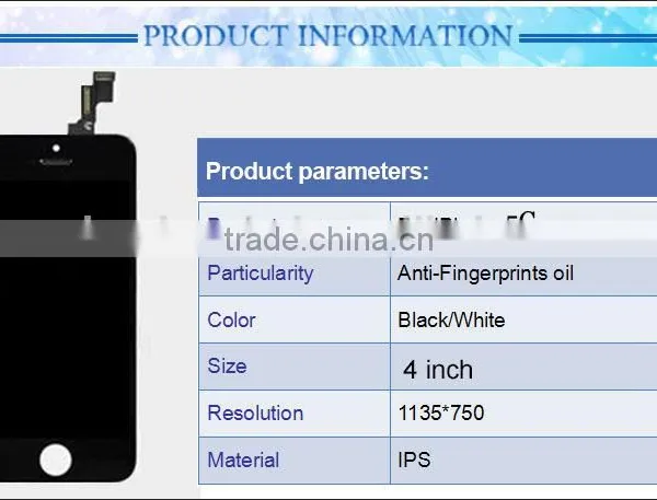 4.0 Inche China Supplier Best Price Waterproof Shockproof Mobile Phone Lcd Touch Screen for Apple Iphone 5c Clone photo-6