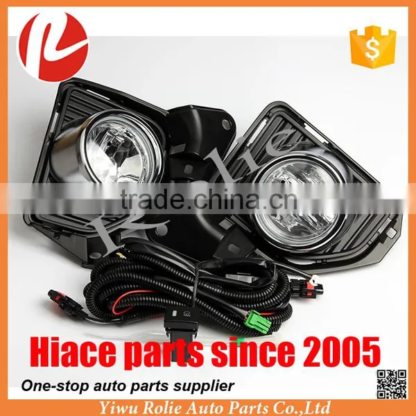 Toyota hiace 2014-2016 body parts black chrome fog lamp set with switches accessoires
