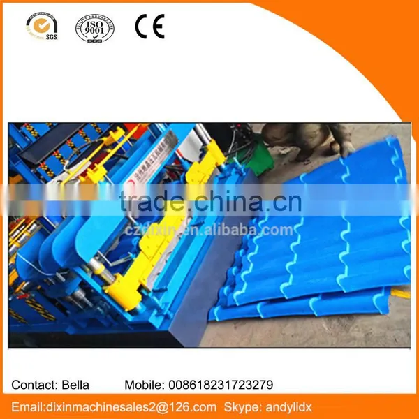 Hot Sale Aluminum Step Tile Roofing Machine Glazed Roll Forming Machine With ISO 9001 for Roof Tile to Eastern Asia Market photo-5
