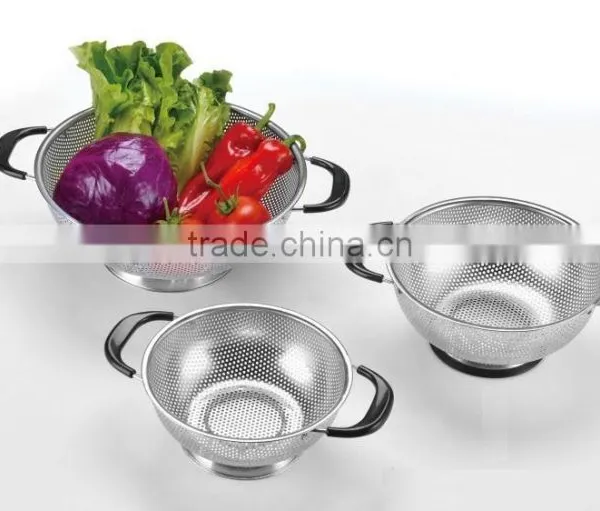 High Quality Fine Pieced Polished Stainless Steel Colanders photo-3