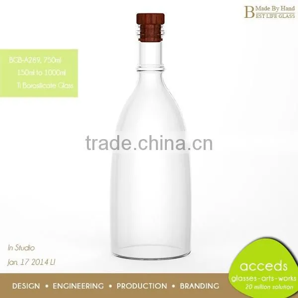 Borosilicate Airtight Glass Milk Bottle With Cork photo-6
